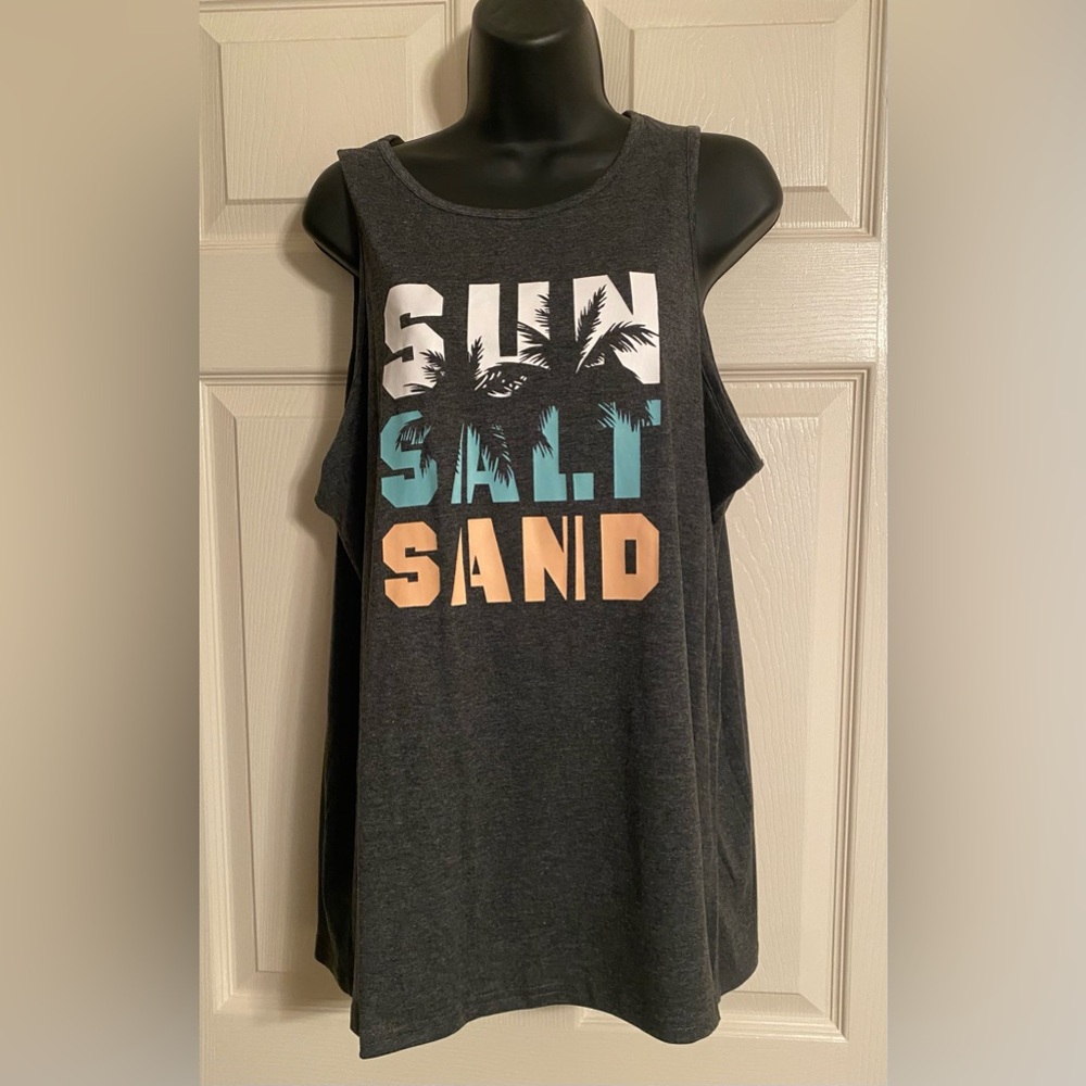 Graphic Tank Top - Charcoal